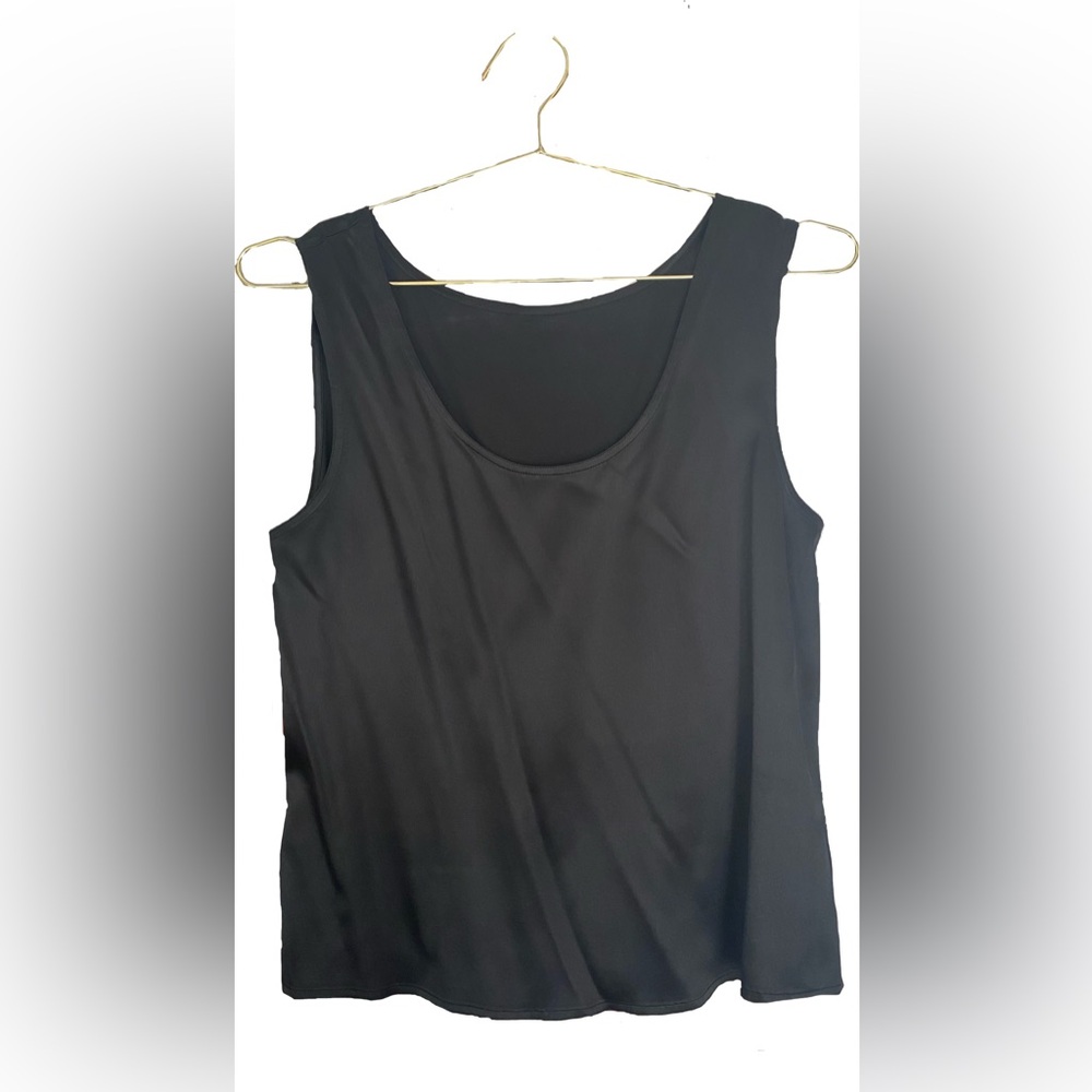 Féraud Vintage Black Silk Tank